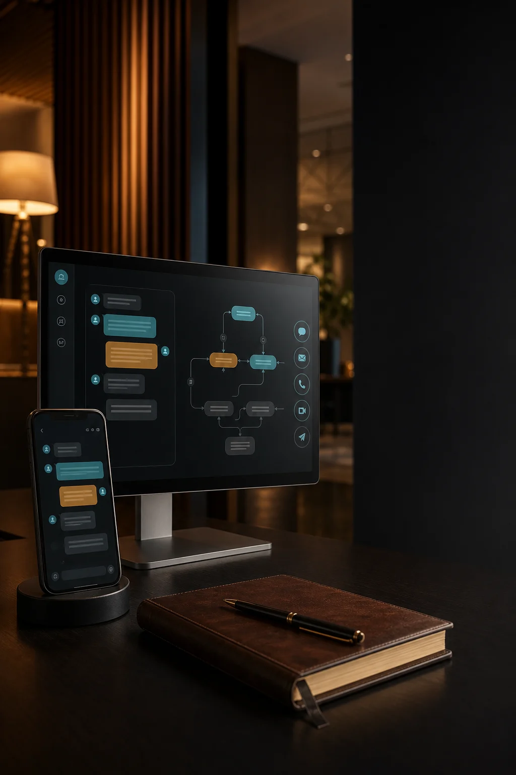 A connected customer messaging and campaign workstation